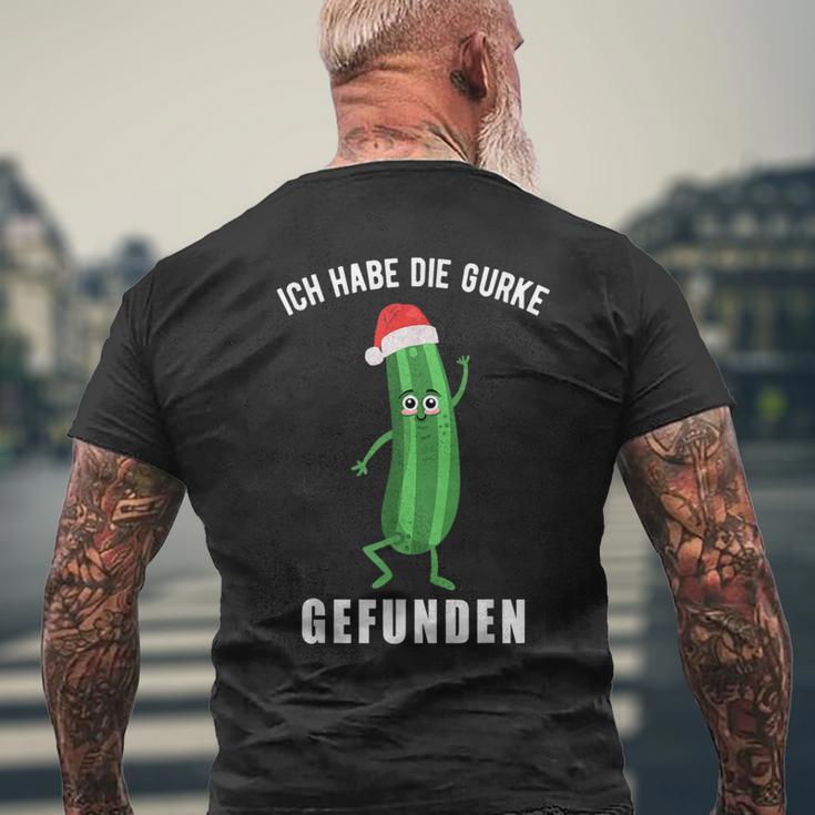 Ich Habe Die Gurke Finden Weihnachtsgurken Sieger T-Shirt mit Rückendruck Geschenke für alte Männer