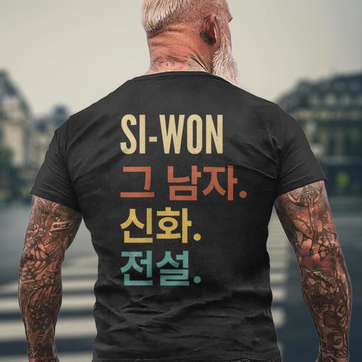 Korean First Name Si-Won T-Shirt mit Rückendruck Geschenke für alte Männer