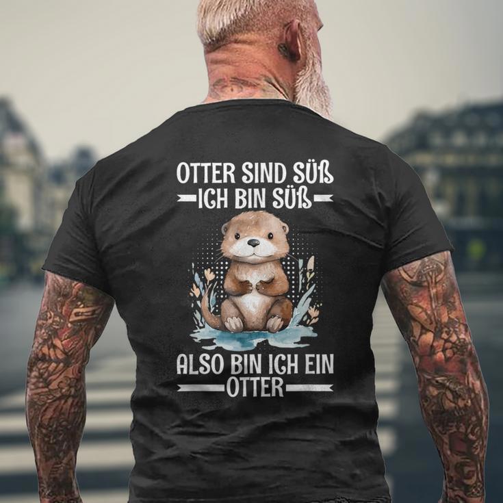 With Otter Sind Süß Ich Bin Süß Also Bin Ich Ein Otter T-Shirt mit Rückendruck Geschenke für alte Männer