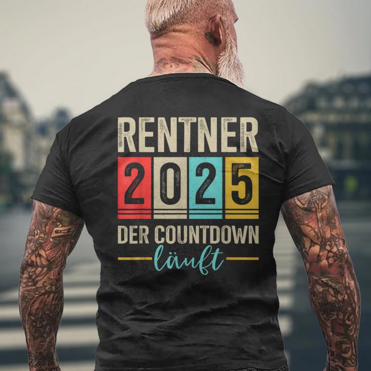 Pensioner 2025 Countdown Running For Retirement T-Shirt mit Rückendruck Geschenke für alte Männer