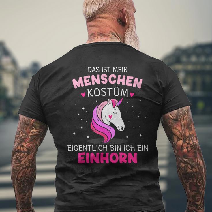 People Costume Unicorn For Carnival Fancy Dress T-Shirt mit Rückendruck Geschenke für alte Männer