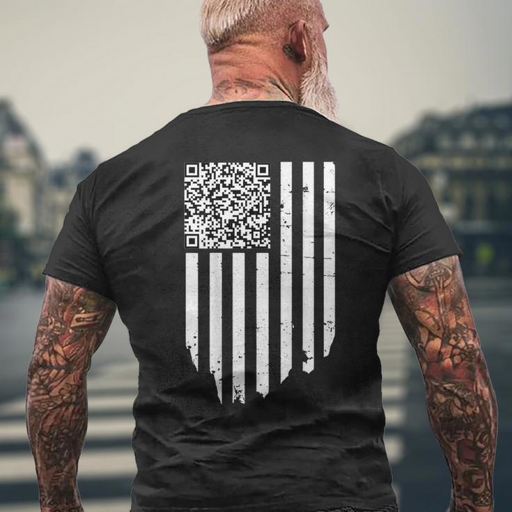 Flag Dance Code Qr Scan Code Dancing Us Flag Men's T-shirt Back Print | Mazezy