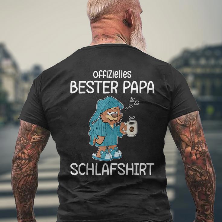 Sleep Papa Official Best Dad Sleep T-Shirt mit Rückendruck Geschenke für alte Männer