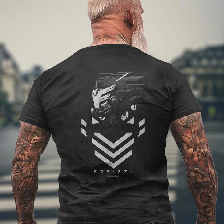 Futuristic Techwear Japanese Cyberpunk Harajuku T-Shirt mit Rückendruck Geschenke für alte Männer