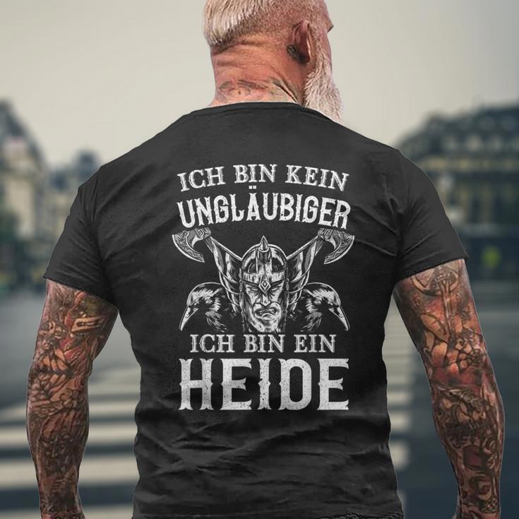 Germaniking Ich Bin Kein Unbelubiger Ich Bin Ein Heide T-Shirt mit Rückendruck Geschenke für alte Männer