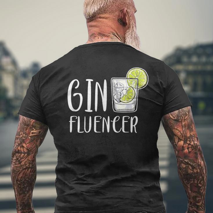 Ginfluencer Cocktail Gin Tonic Juniper Schnapps Alcohol T-Shirt mit Rückendruck Geschenke für alte Männer