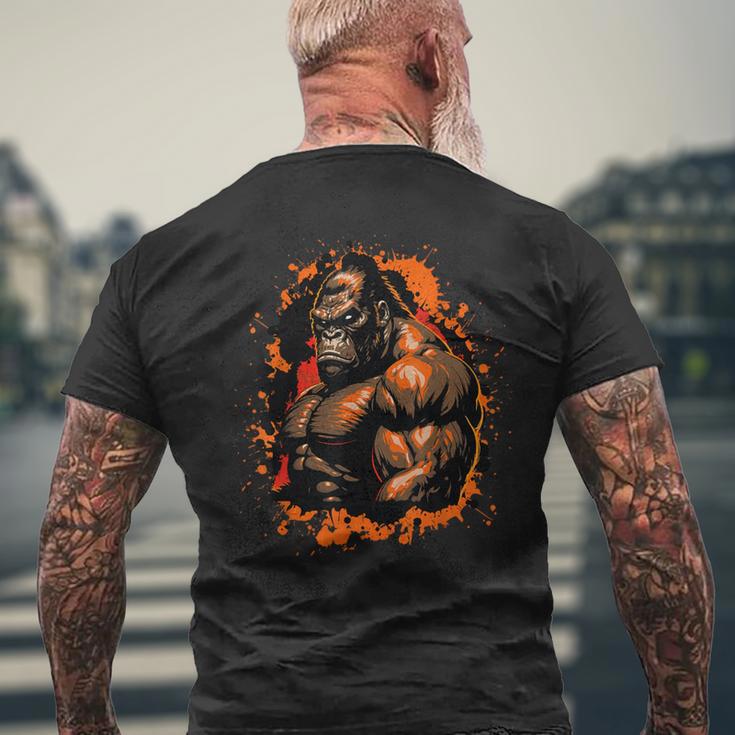 Gorilla Muscle Workout Animal Beast Bodybuilding Gym T-Shirt mit Rückendruck Geschenke für alte Männer