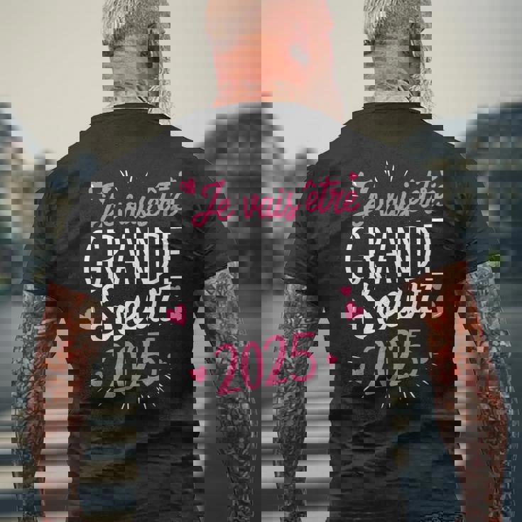 Grande Soeur 2025 Cadeau Jeais Être Grande Soeur 2025 T-shirt imprimé au dos Cadeaux pour les vieillards