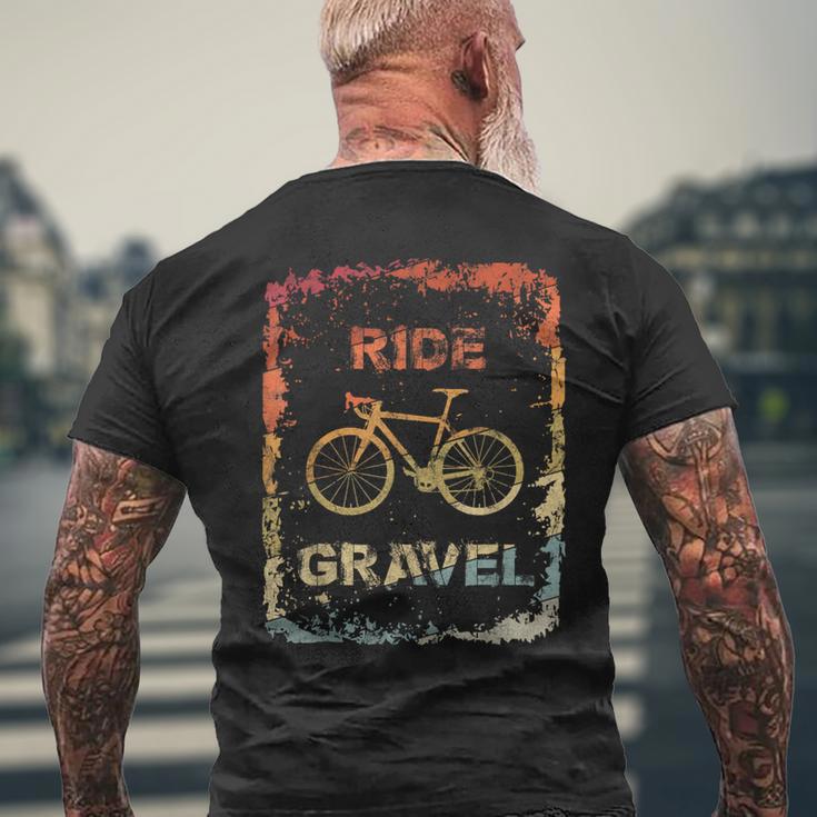 Gravel Bike Rennrad Ride Gravel Cyclocrossintage Retro T-Shirt mit Rückendruck Geschenke für alte Männer