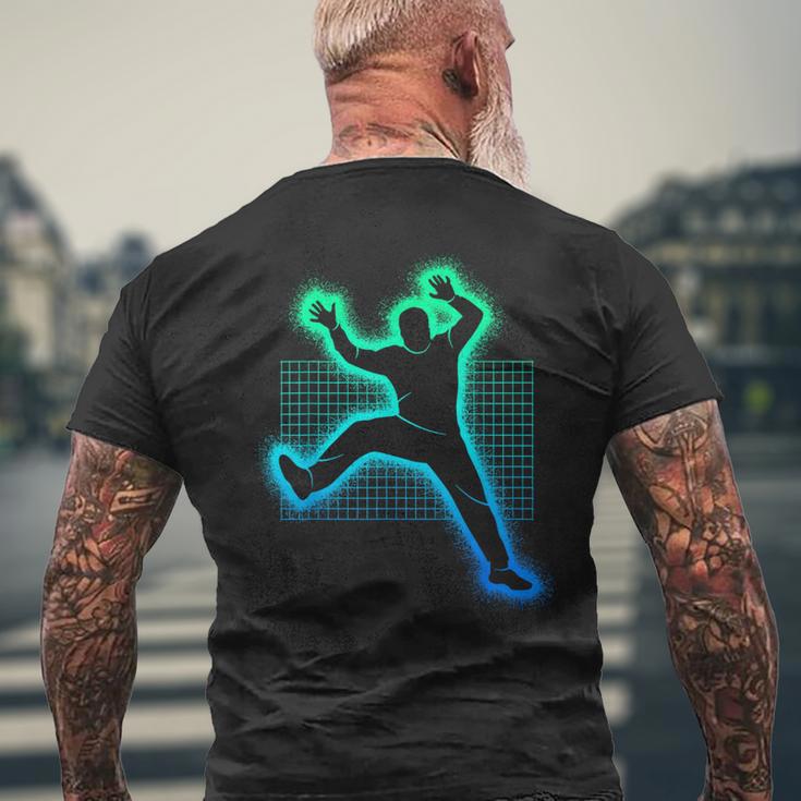 Handball Player Handballer Boys Handball Goalkeeper T-Shirt mit Rückendruck Geschenke für alte Männer