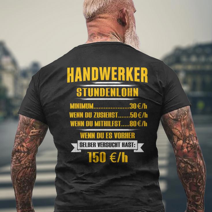 Handwerker Hourly Sale T-Shirt mit Rückendruck Geschenke für alte Männer