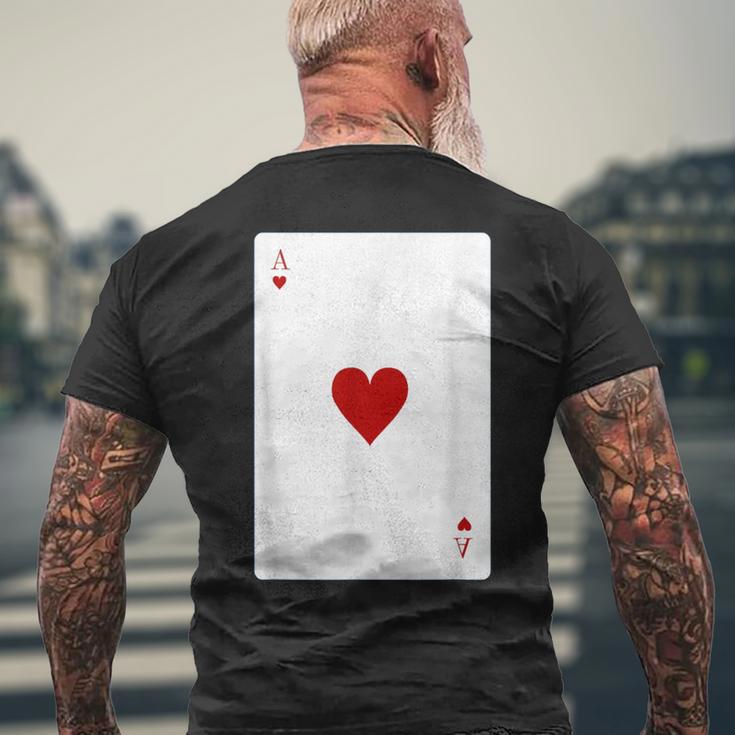 Heart Ace Costume T-Shirt mit Rückendruck Geschenke für alte Männer