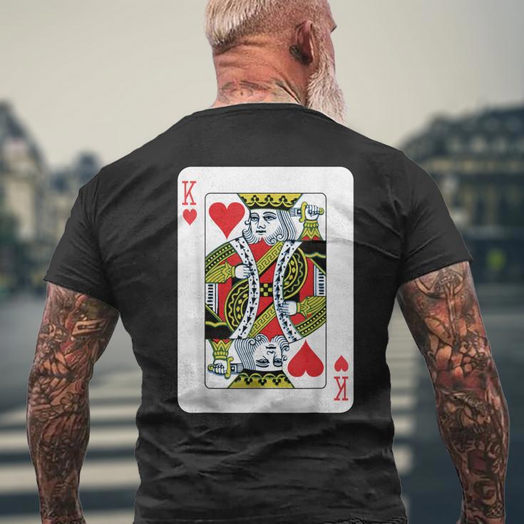 Herzkönig Beim Kartenspiel T-Shirt mit Rückendruck Geschenke für alte Männer