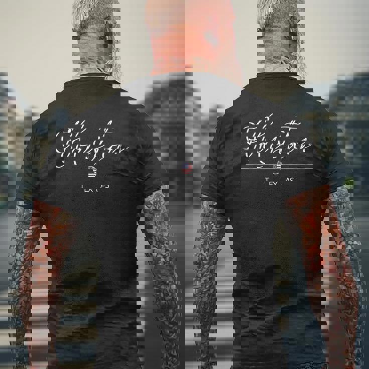 Houston Texas Tx En Houston Camiseta Hombre Estampado Espalda Regalos para ancianos