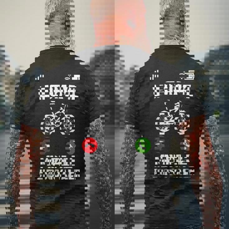 Humour Gravel M'appelle Message Drôleélo Gravel T-shirt imprimé au dos Cadeaux pour les vieillards