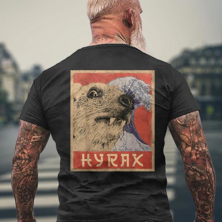 Hyrax Japaneseintage Style Hyrax Meme T-Shirt mit Rückendruck Geschenke für alte Männer