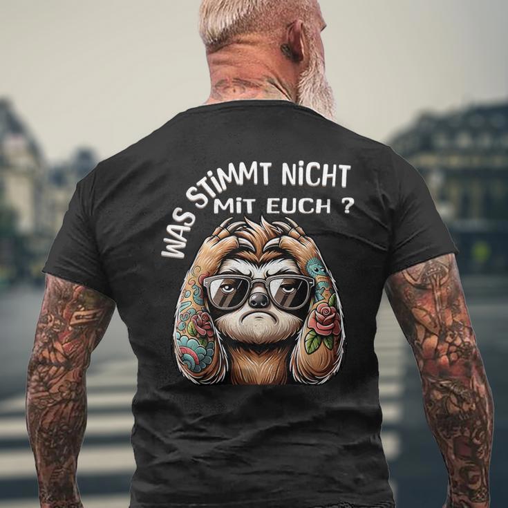 Ich Hasse Menschen Was Stimmt Denn Mit Dir Nicht T-Shirt mit Rückendruck Geschenke für alte Männer