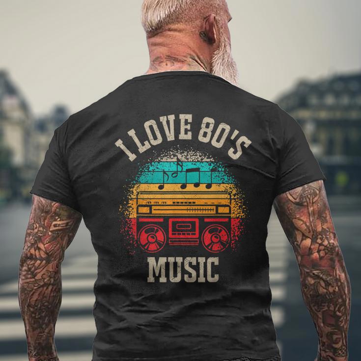 Ich Liebe 80Er Jahre Musik T-Shirt mit Rückendruck Geschenke für alte Männer