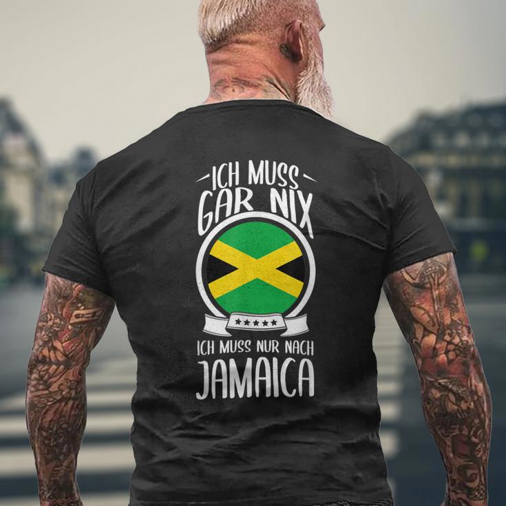 Ich Muss Gar Nix Ich Muss Nur Nach Jamaica T-Shirt mit Rückendruck Geschenke für alte Männer