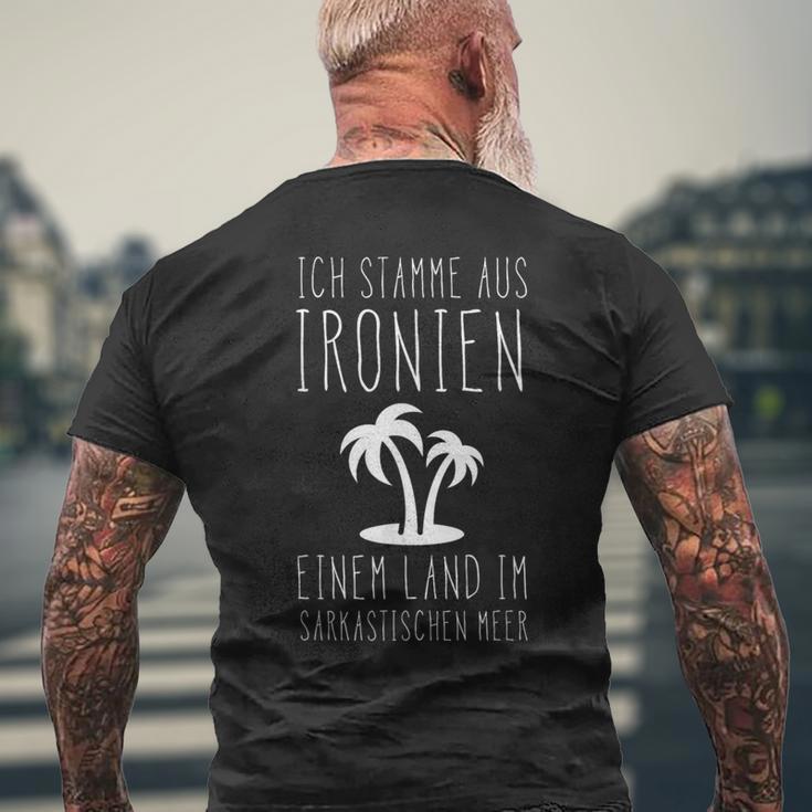 Ich Stamme Aus Ironien Einem Land Am Sarkastische Meerer T-Shirt mit Rückendruck Geschenke für alte Männer