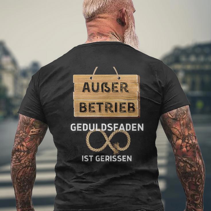 Ironie Office Auser Betriebs Auser Betriebs T-Shirt mit Rückendruck Geschenke für alte Männer