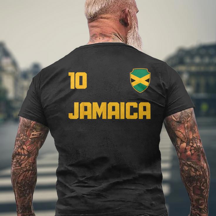 Jamaica Flag Reggae Music Fan Jersey T-Shirt mit Rückendruck Geschenke für alte Männer