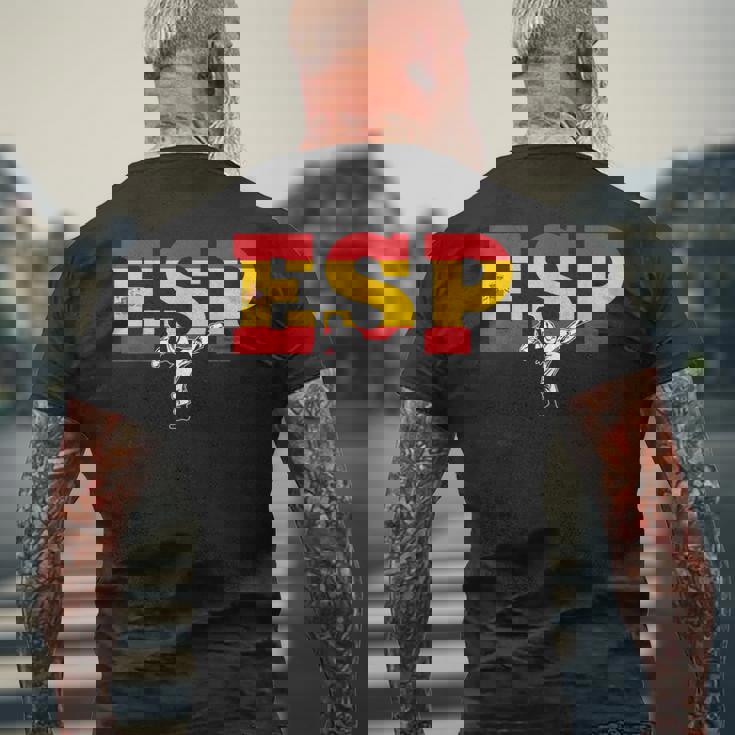 Karate Esp Bandera De España Y Shotokan Artes Marciales Camiseta Hombre Estampado Espalda Regalos para ancianos