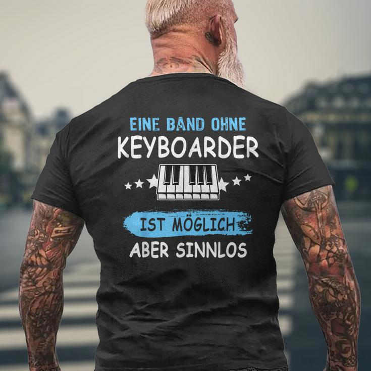 Keyboarder Musician Fun Sayings Music Piano Accessories T-Shirt mit Rückendruck Geschenke für alte Männer