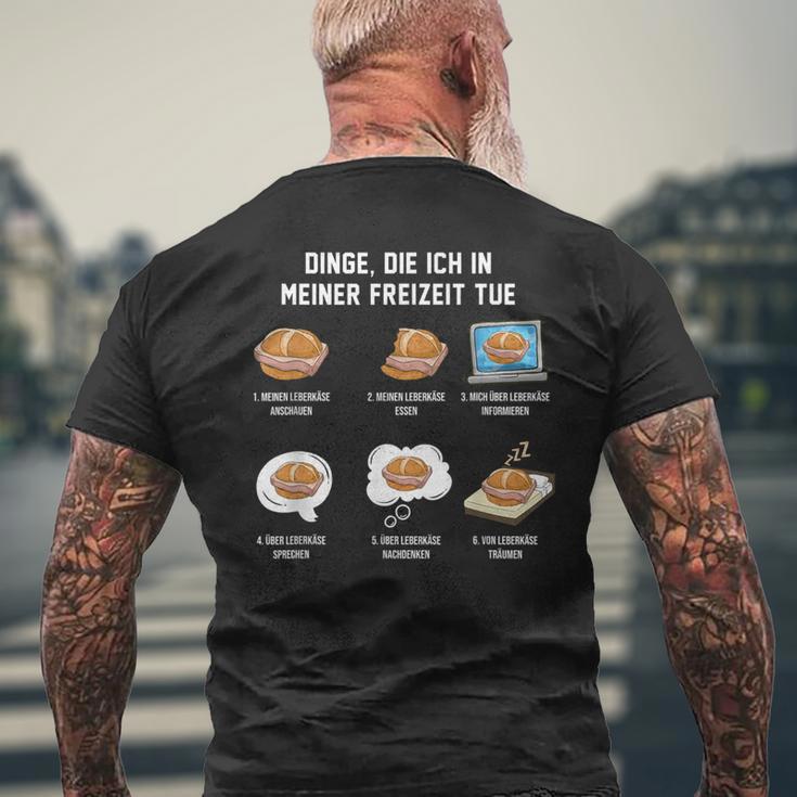 Leberkäse In Der Freizeit Meat Cheese Liver Cheese S T-Shirt mit Rückendruck Geschenke für alte Männer