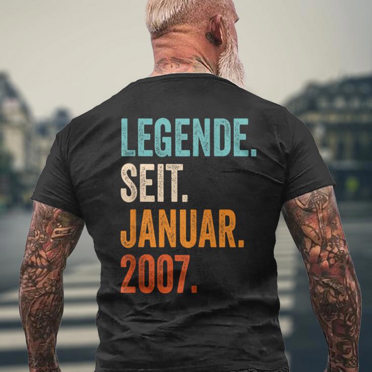 Legend Since January 2007 17 Years T-Shirt mit Rückendruck Geschenke für alte Männer