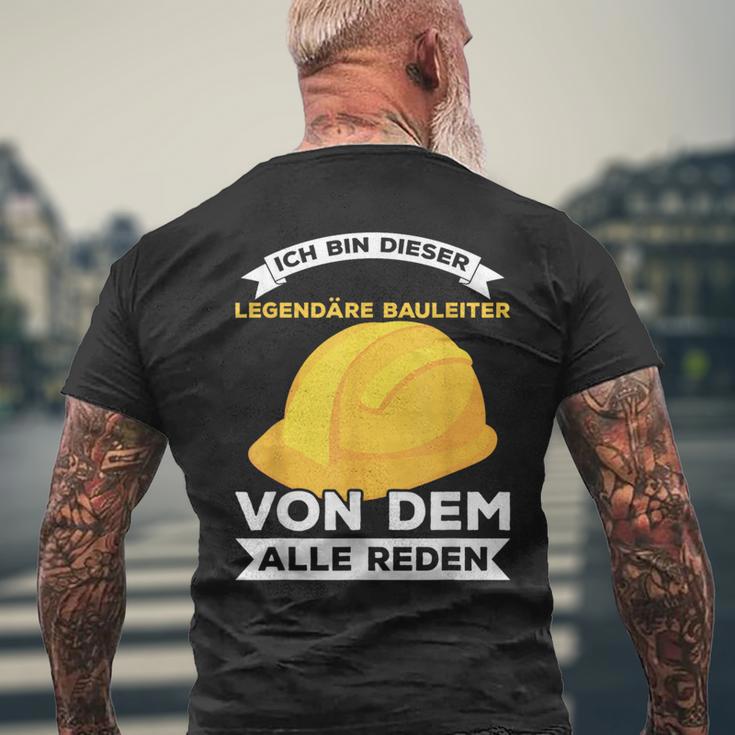 Legendary Construction Manager Builder Construction Site Saying T-Shirt mit Rückendruck Geschenke für alte Männer