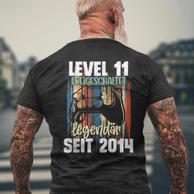 Level 11 Years Birthday Boy Gamer Since 2014 T-Shirt mit Rückendruck Geschenke für alte Männer