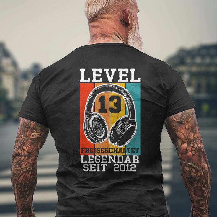 Level 13 Unlocked Legendary Since 2012 Birthday 13 T-Shirt mit Rückendruck Geschenke für alte Männer