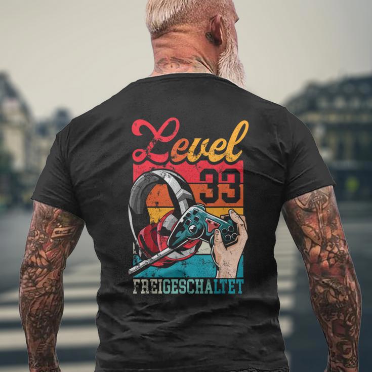 Level 33 Years Birthday Gamer 33Rd Birthday T-Shirt mit Rückendruck Geschenke für alte Männer