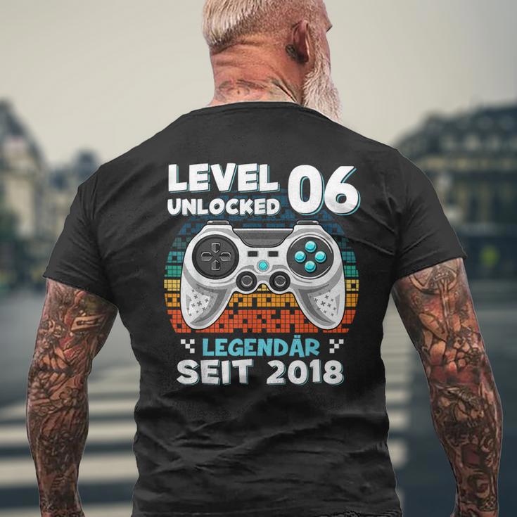 Level 6 Years Birthday Young Gamer 2018 Birthday T-Shirt mit Rückendruck Geschenke für alte Männer