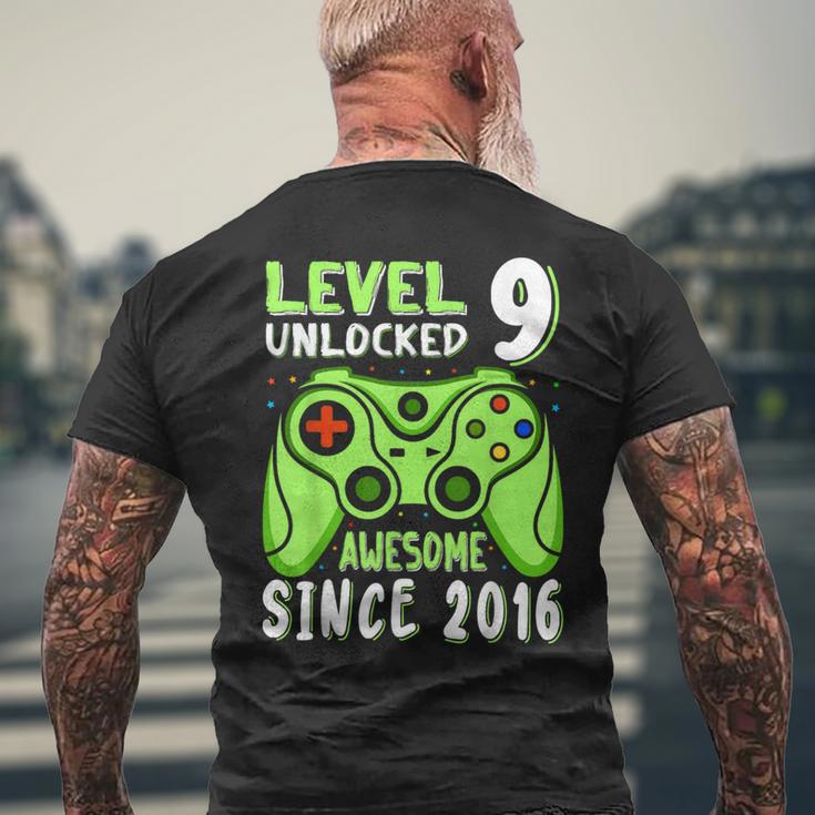 Level 9 Unlocked Awesome 2016Ideospiel 9Th Birthday Boy T-Shirt mit Rückendruck Geschenke für alte Männer