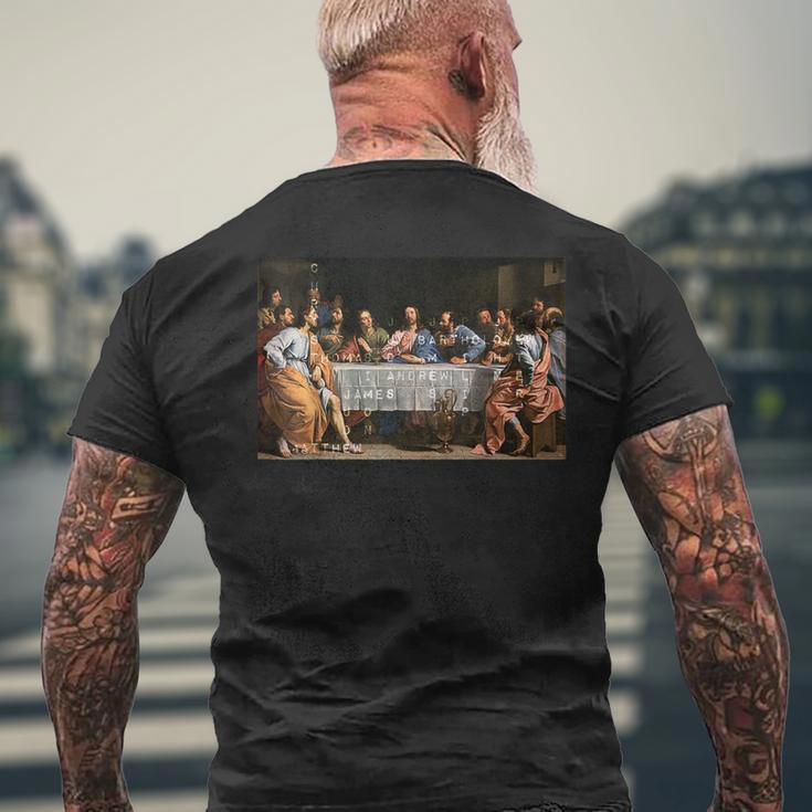 The Lord Jesus Christ With 12 Apostles On The Supper Of The Father S T-Shirt mit Rückendruck Geschenke für alte Männer