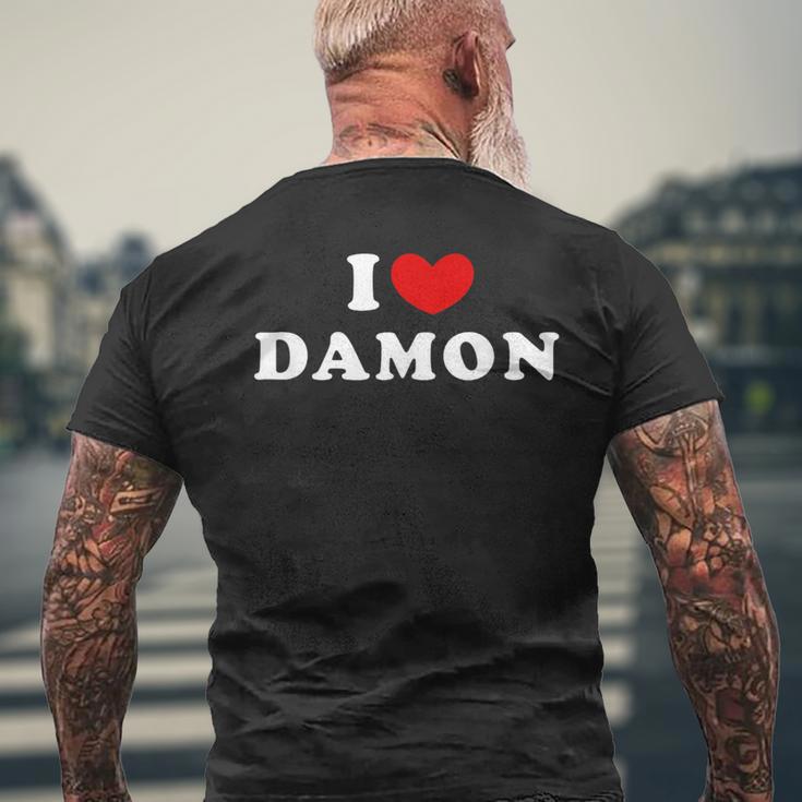 I Love Damon T-Shirt mit Rückendruck Geschenke für alte Männer