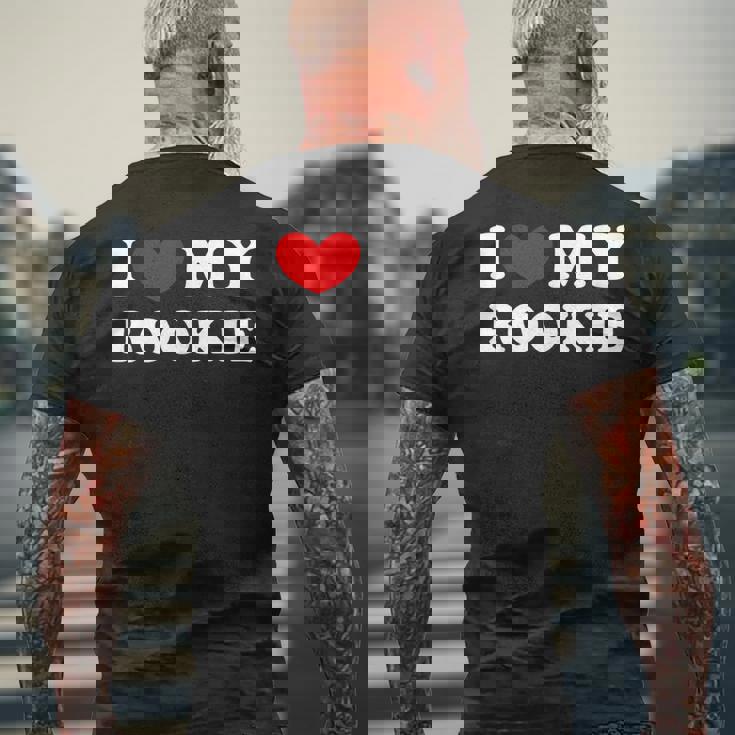 I Love My Rookie Ich Liebe Meinen Rookie T-Shirt mit Rückendruck Geschenke für alte Männer