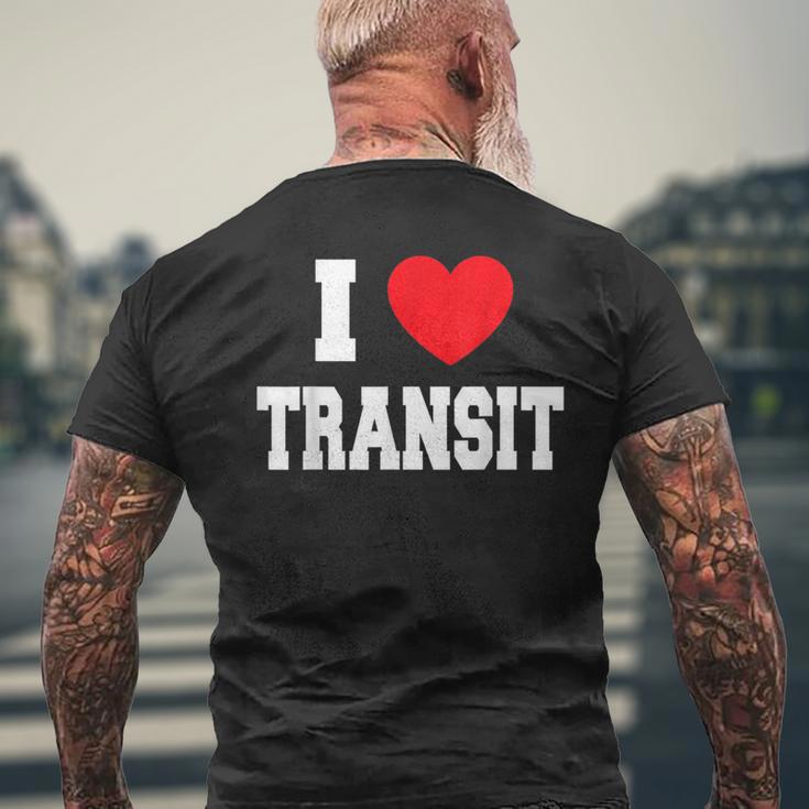 I Love Transit T-Shirt mit Rückendruck Geschenke für alte Männer