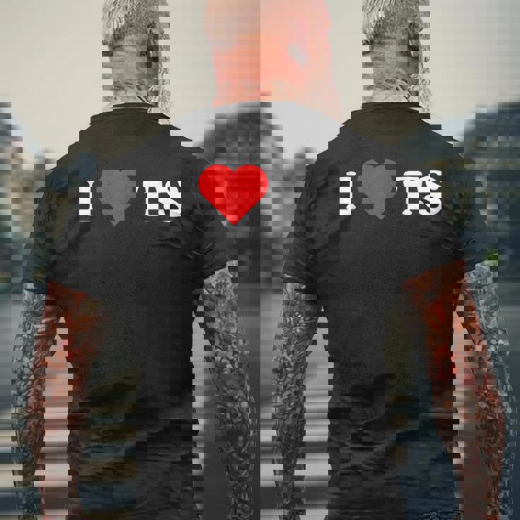 I Love Ts I Heart Ts Y2k Aesthetic Red Heart Camiseta Hombre Estampado Espalda Regalos para ancianos