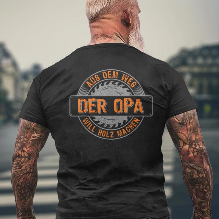 Lumberjack Opa Will Holz Machen Säge Woodworker S T-Shirt mit Rückendruck Geschenke für alte Männer