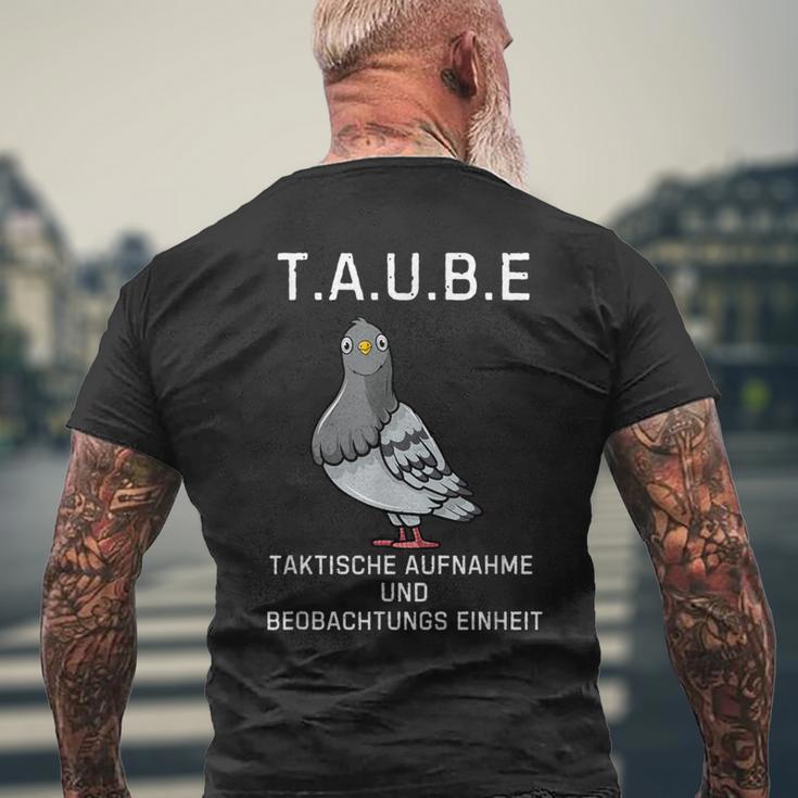 Lustiges Tauben Überwachungs- Deutsches Meme T-Shirt mit Rückendruck Geschenke für alte Männer