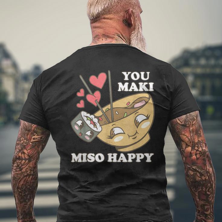 You Maki Miso Happy Sushi Kawaii Japan T-Shirt mit Rückendruck Geschenke für alte Männer