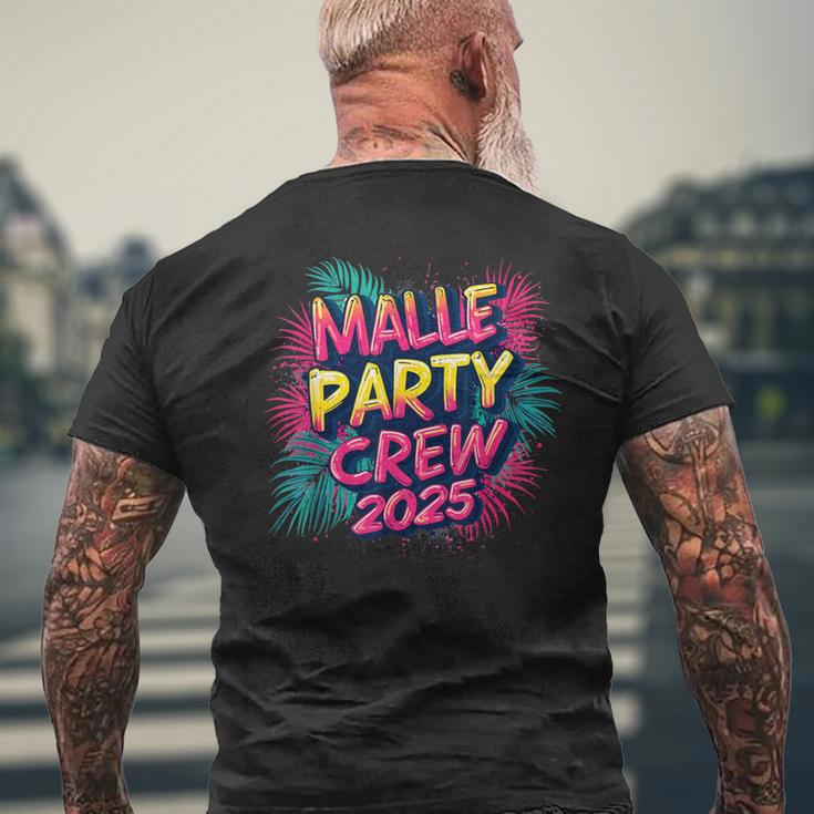 Malle 2025 Malle Party Crew 2025 For Holidaymakers T-Shirt mit Rückendruck Geschenke für alte Männer