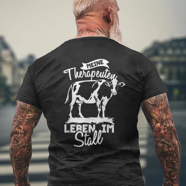 Meine Therapeuten Leben Im Stall Livebreeding Cows T-Shirt mit Rückendruck Geschenke für alte Männer