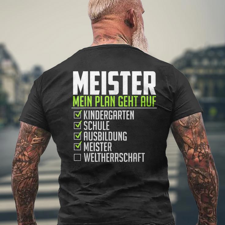 Meister Saying World Therrschaft Graduation Meister T-Shirt mit Rückendruck Geschenke für alte Männer