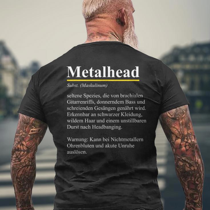 Metalhead Dictionary Definition For Fans Of Heavy Metal T-Shirt mit Rückendruck Geschenke für alte Männer