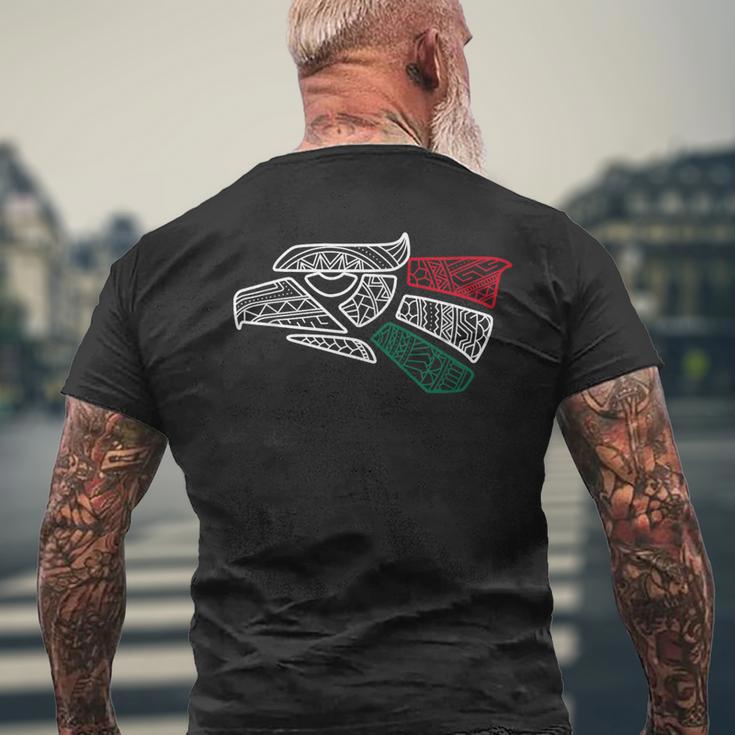 Mexican Flag Mexican Eagle Aztec Style Hecho En Mexico T-Shirt mit Rückendruck Geschenke für alte Männer