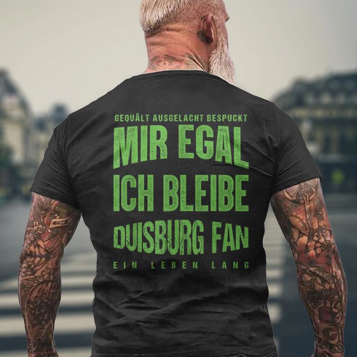 Mir Egal Ich Bleibe Duisburg Fan Football Fan T-Shirt mit Rückendruck Geschenke für alte Männer